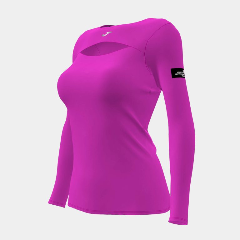 X Bikes Sport T-SHIRT MANGA COMPRIDA MULHER ZERO ROSA FLUORESCENTE